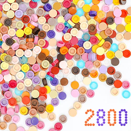Etarnfly 2800Pcs Pixel Bricks, 1X1 Round Plates - 28 Colors Building Blocks Parts And Pieces - Transparent Pixel Arts Dots Bulk Studs Accessories Kit Compatible With Major Brand 4073, Multicolored 1 #TOP3