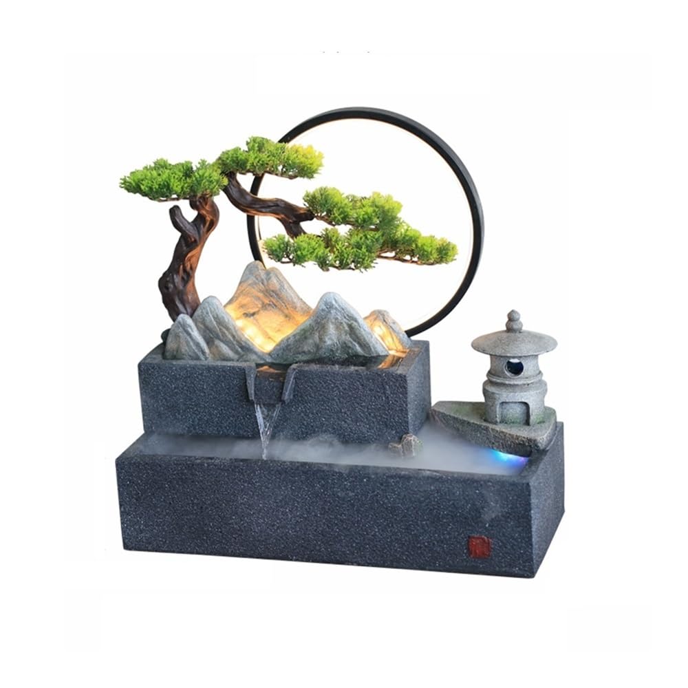 Fontaine d'intérieur Feng Shui cascade de table et décoration mini aquarium