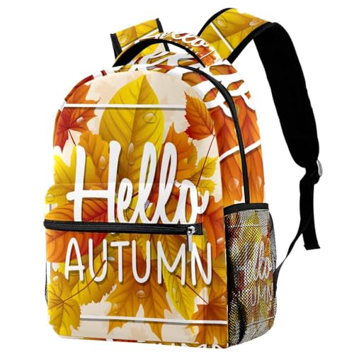 Sac à dos d'école multicolore Hello Autumn de 40 cm pour adolescents et voyage