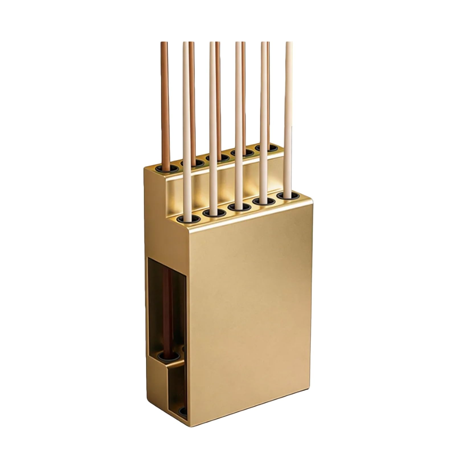 ZFUCMAYL Iron Billiards Pool Stick Holder,Billiard Cue Racks for 10 Sticks,Floor-standing Installation,Adjustable Feet at the Bottom(Gold)