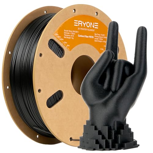 ERYONE Carbon Fiber PETG Filament 1.75mm +/-0.03mm, 3D Printing Filament, 1kg (2.2...