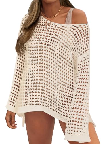 Image of CoCozy Crochet Cover Up for Women Mesh Hollow Out Bikini Cover Ups for Swimwear Summer Swimsuit 2026