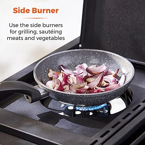 Tower T978507 Ignite Multi XL Grill BBQ with Gas/Charcoal/Smoker/Side Burner, Black