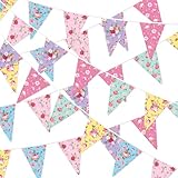MARFOREVER 4 String Vintage Floral Triangle Bunting Banner, 39.4 Ft Wildflower...