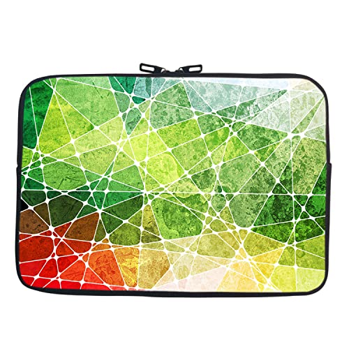 Image of Theskinmantra Green Lines Chain top Laptop Sleeve for Screen Size 15.6 inches Laptop /Notebook 15.6 / MacBook 15.4 / Chrombook 15.6.