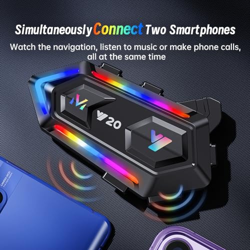 JJXCYH Helmet Bluetooth Intercom Headphones With Double Noise Cancellation - Image 3