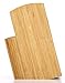 Bamboo Universal Knife Block - Extra Large Two-tiered Slotless Wooden Knife Stand, Organizer & Holder - Convenient Safe Storage for Large & Small Knives & Utensils - Easy to Clean Removable Bristles