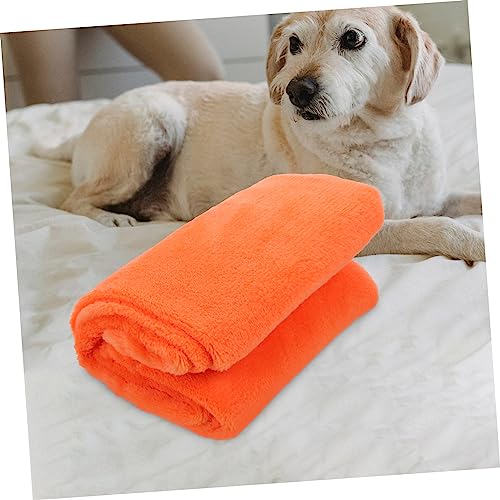 OUNONA Pl¨¹sch Fleecedecke warm weiche Kuscheldecke Fleece Sofadecke Bettdecke (Orange) – Bild 8