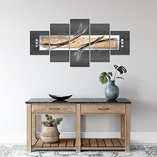 Murali da Parete Astratto 5 Pezzi Quadro Tela Non