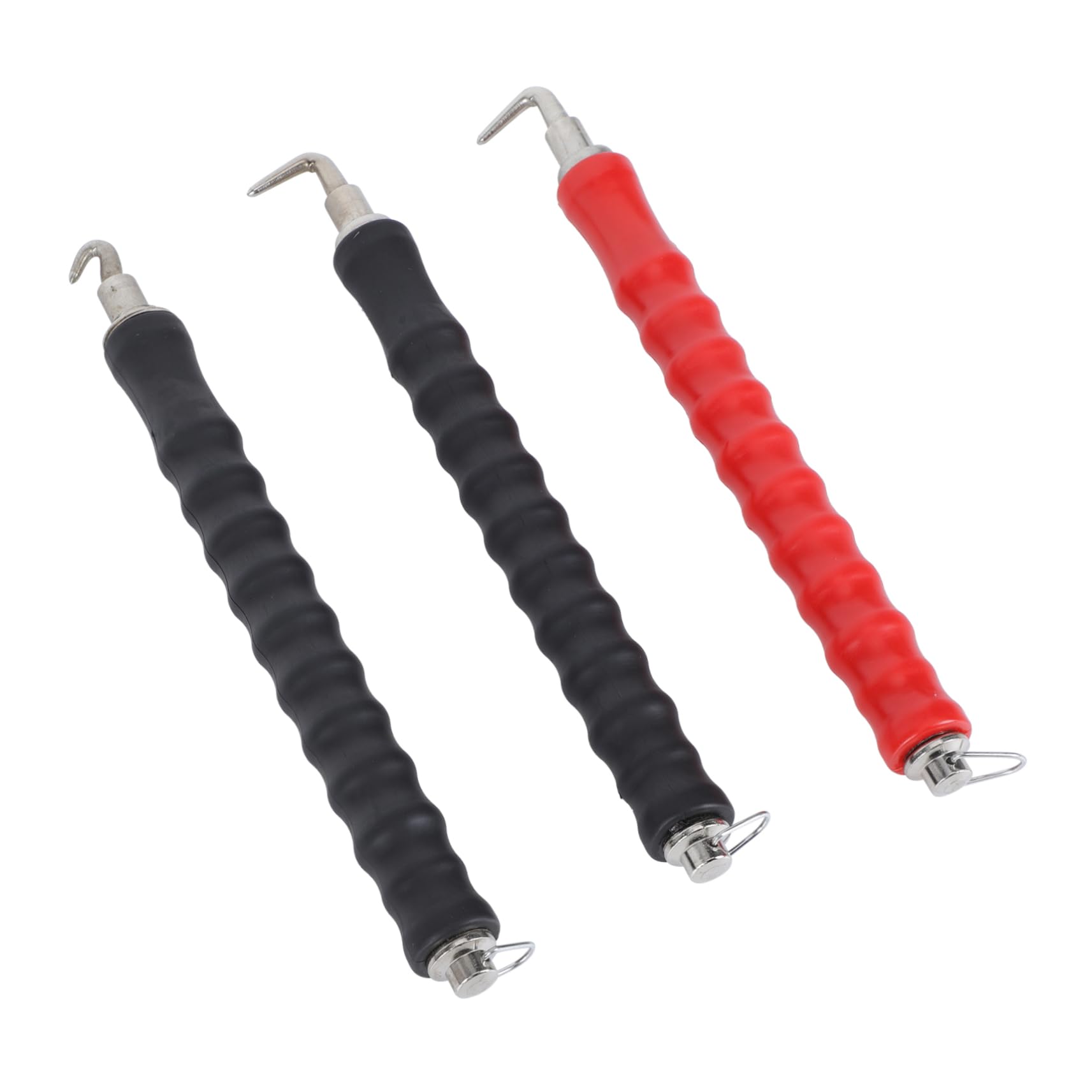 Outil Crochet Torsadé Ligature de 3 Pièces en Acier Noir D'armature