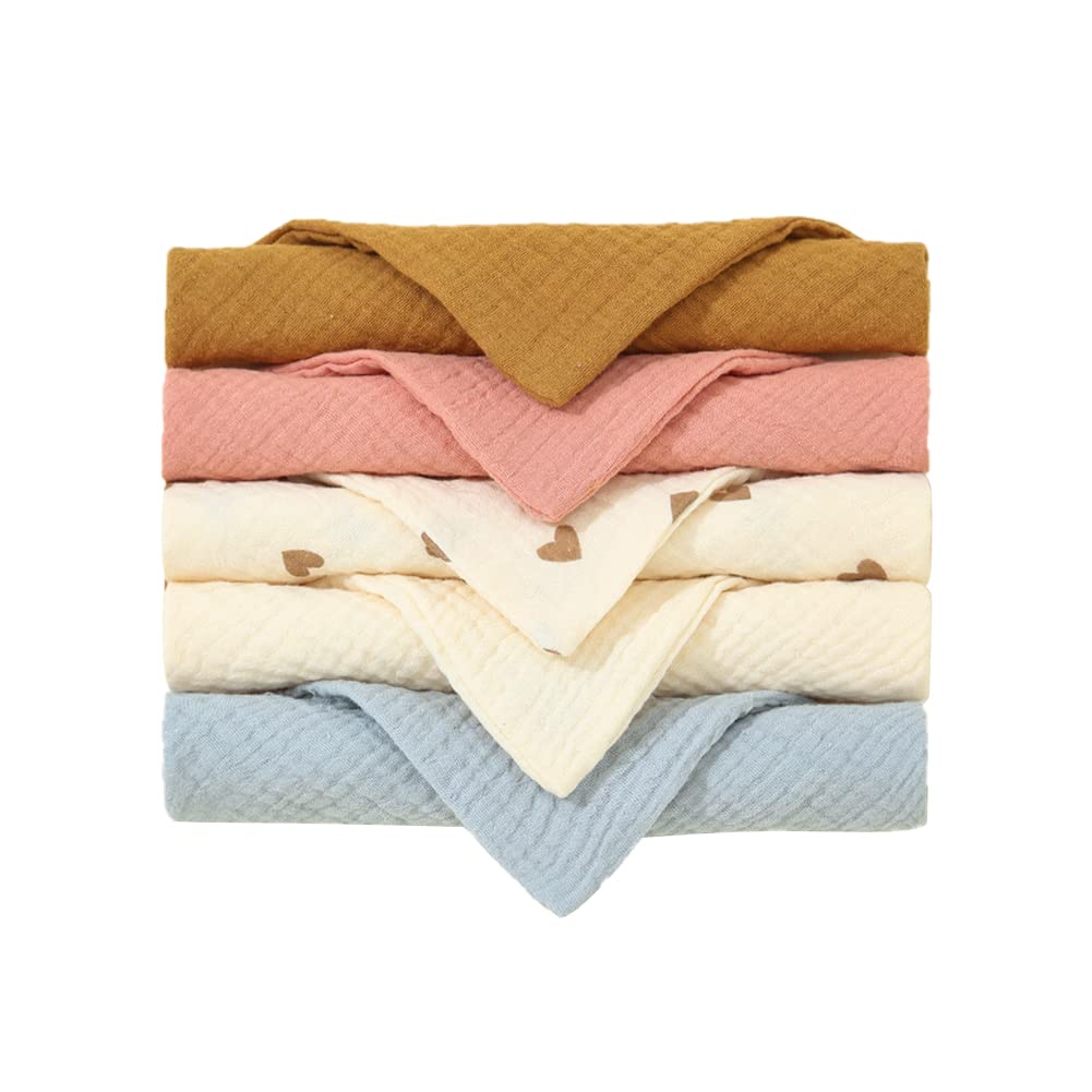Bearmoss Bib Baby Triangular Scarf Baby Muslin Neckerchief Baby For Boys And Girls, 100% Cotton Neckerchief Baby Adjustable Pack Of 8, Pink Purple, L - View #5