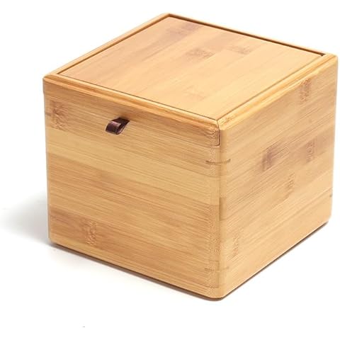 Amebee Bamboo Boxes with Lid Pack of Organizer Boxes Wood Drawer Nesting Square Box with Cover Store item Organize Tidy for Home Office Eco Storage Solution (Bamboo Organizer Boxes) Cover