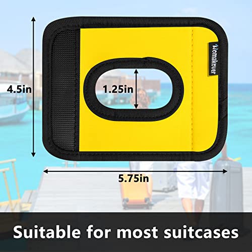 5 Pcs Neoprene Luggage Handle Wrap Handle Grip Luggage Tags Identifier Hollow Design For Push-Button, Bright Luggage Markers For Airport Travel Luggage Suitcase Trolley Case #TOP4