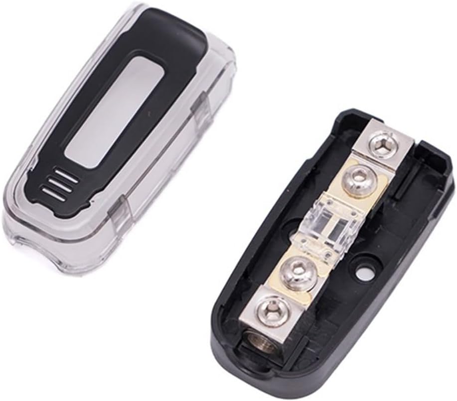 30A 40A 60A 80A 100A 12V Car Truck Audio Amplifier Circuit Breaker Fuse Holder AGU Style Stereo Amplifier Refit Fuse Adapter (Color : White)