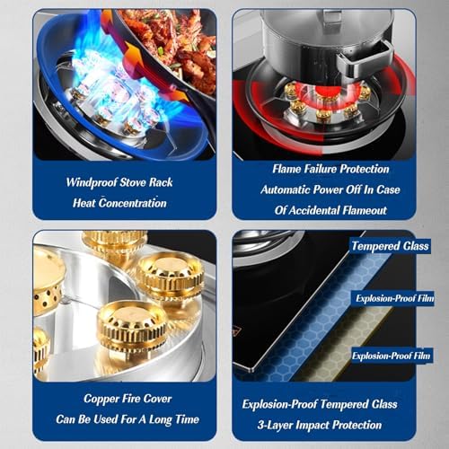 2-Burner Gas Cooktop for Natural Gas & Propane, Commercial Range Ideal for Food Service, Stock Pots, Heavy-Duty Cooking Equipment