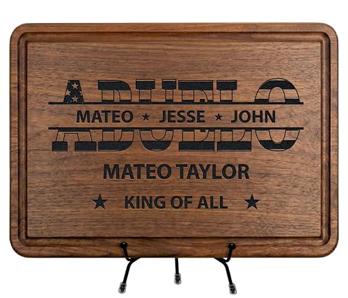 Tabla de cortar rectangular personalizada para papá con bandera USA miniatura 4