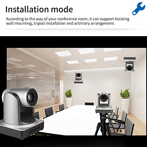 NDI PTZ Camera 20X Broadcast and Conference Room Video Camera, Output interface LAN/HDMI/SDI, audio input interface 3… - Image 8