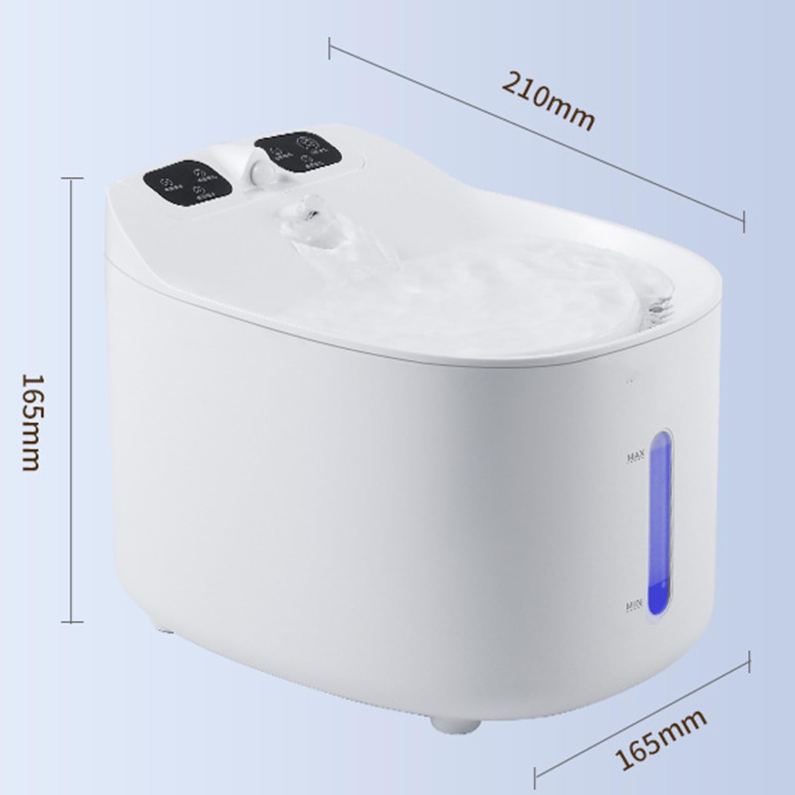 Distributore di acqua per animali domestici, rilevamento intelligente, 3 modalità, funzionamento silenzioso, serbatoio dell'acqua di grande capacità da 2,2 l