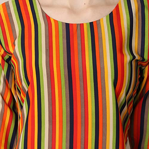 Image of Pinkmint Designer Woman's Crepe Multicolored Straight Kurta [A-355-330]