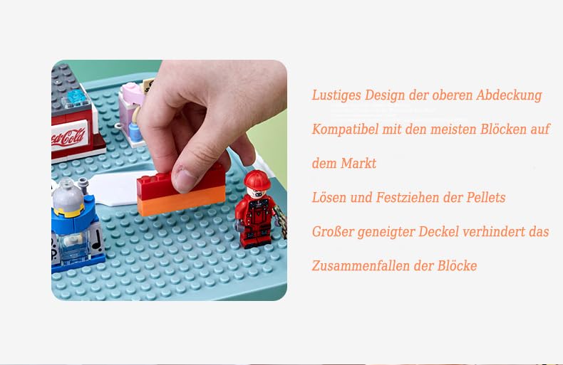 Dreifach Aufbewahrungsbox für Lego Bausteine Ablagefächer Stapelbar Kisten Spielzeug Aufbewahrung mit Deckel Stapelboxen Kunststoff Sortierboxen Kleinteile Transparent (box only)