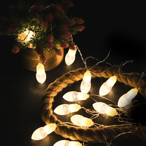 Image of Lexton Fairy 14 Vintage Bulb Shape LED String Light | 14 LED, Plug Sourced, 4 Meter Long | Suitable for Diwali, Birthday, Festival, Wedding, Party, Patio, Lawn, Restaurants (Pack of 1, Warm White)