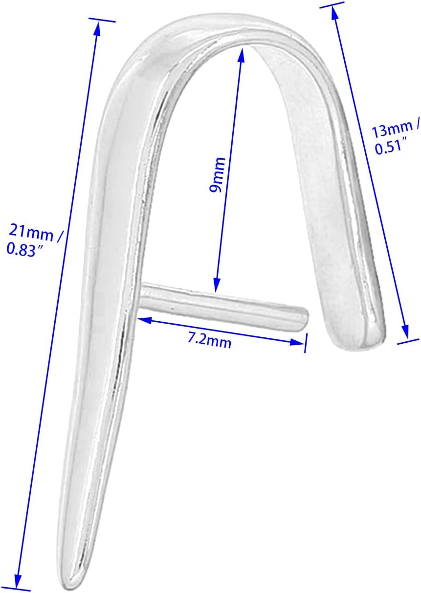 Large Sterling Silver Pinch Clip Bail Pendant Clasp Slider for Jewelry DIY
