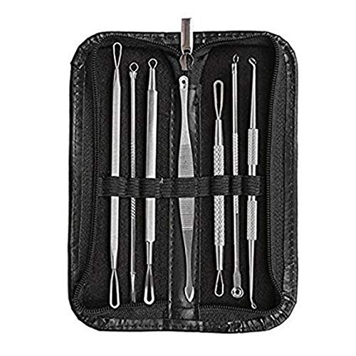 Pimple Popper - Blackhead Remover Comedone Extractor Tool - Best Acne Removal Kit - Treatment for Whitehead, Zit with Pimple Popper Badge (Card)