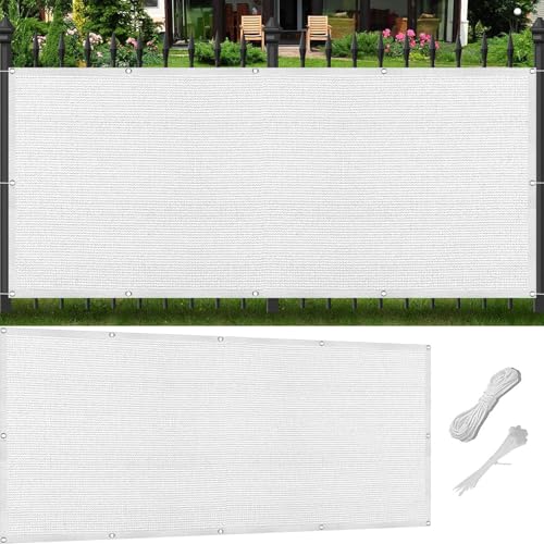 Voile d'ombrage carré blanc 160x260 protégeant des UV à 98%