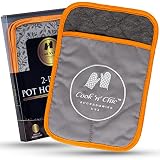 Premium Pot Holders - 500°F Heat Resistant - Non Slip Textured Silicone Grip - Washable Mittens for