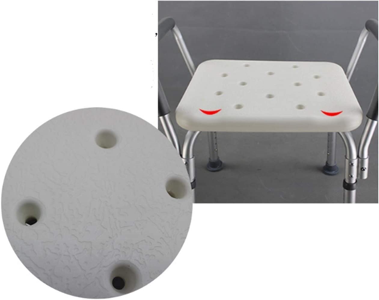 Silla/Taburete de baño y Ducha, ortopédica, Silla de Ducha Altura Regulable con Apoyabrazos Ayuda para baño para Ancianos y discapacitados, ergonómico, conteras Antideslizantes