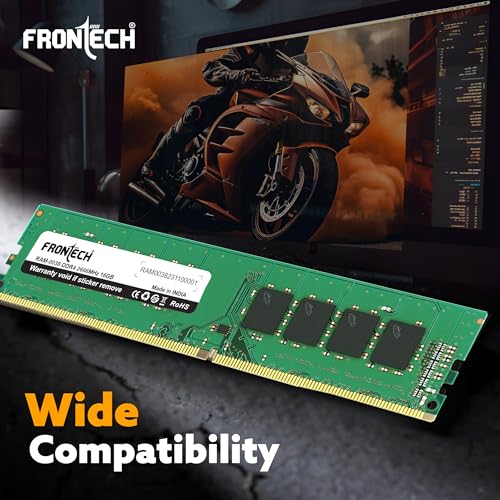 Image of FRONTECH 16GB DDR4 16 Chips 2666 MHz Desktop RAM Memory, Suitable for Gaming, Multitasking (RAM-0038)