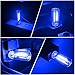 2 PCS Car USB Lights, Plug-in Retro Car Atmosphere Lamp with Touch Dimmable, Portable Mini Glass Bottle LED Bulb Night Lights for Vehicle Bedroom Hallway Camping Holiday Decoration (Blue)