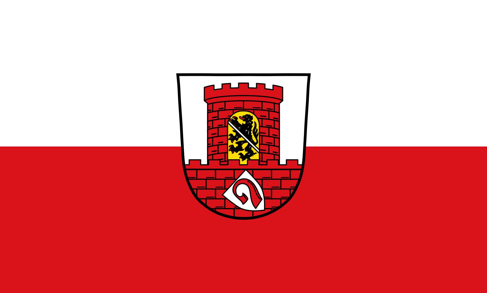 Drapeau Höchstadt a.d.Aisch format paysage grand format pour mât publicitaire