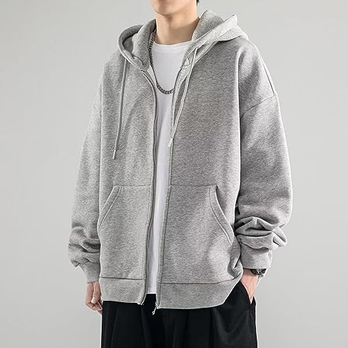 Sweatshirt à capuche ample homme veste zippée sport confortable - 2