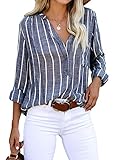 blusenshirt langarm rosa ❀ Elegante Hemdbluse ist aus hochwertigem Stoff gefertigt, angenehm zu tragen, weich und hautfreundlich, ideal für Sie.