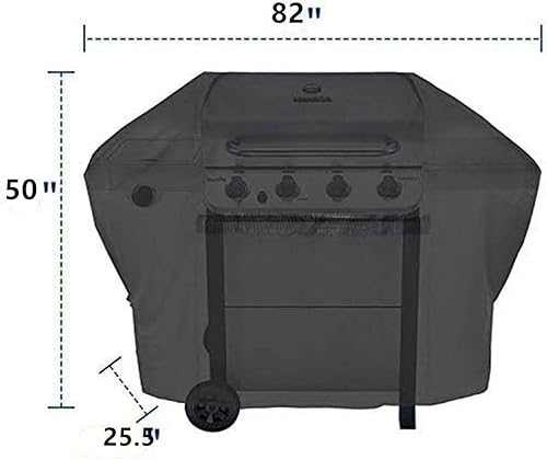 Miniatura 6 de Funda para grill iCOVER 600D, impermeable y resistente, para terraza exterior, color caqui, de lona, funda para barbacoa, parrilla, grill para