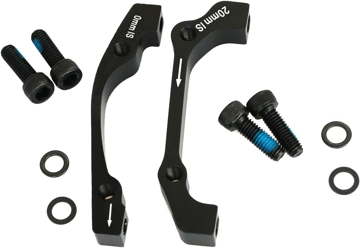 heyous 2PCS Black Metal Bicycle Disc Brake Adapter with Screws B Pillar Adaptor Cycling Components Hardware Mounting Bracket