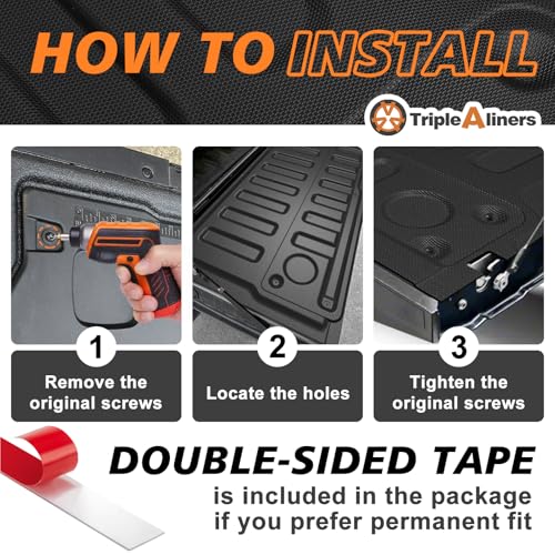 Image of TripleAliners Truck Mat Compatible with 2015-2022 Chevy Colorado & GMC Canyon Tailgate Accessories, Tailgate Mat Custom Fit All Weather Protection Pickup Liner, Won't Fit Drop-in Liners