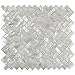 White Herringbone Pearl Shell Tile - SAMPLE SWATCH