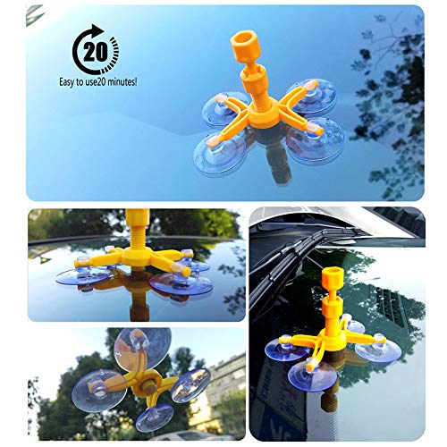 GLISTON Car Windshield Repair Kit for Chip and Crack, Bulls-Eye, Star-Shaped, Nicks, Half-Moon Crescent