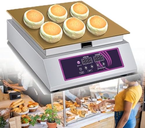 Waffle Maker Commercial Electric Souffle and Muffin Maker, Copper Heating Plate for Even Baking, Ideal for Restaurants and Snack Bars,Double Head