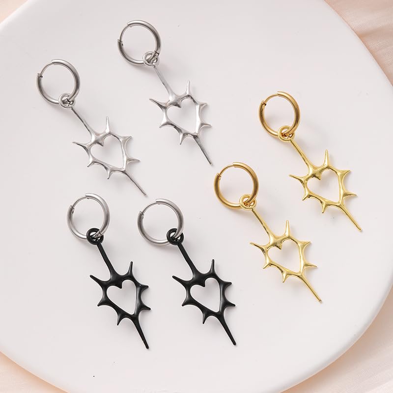 Goth Spike Earrings Emo Grunge Alt Earrings for Women Men4