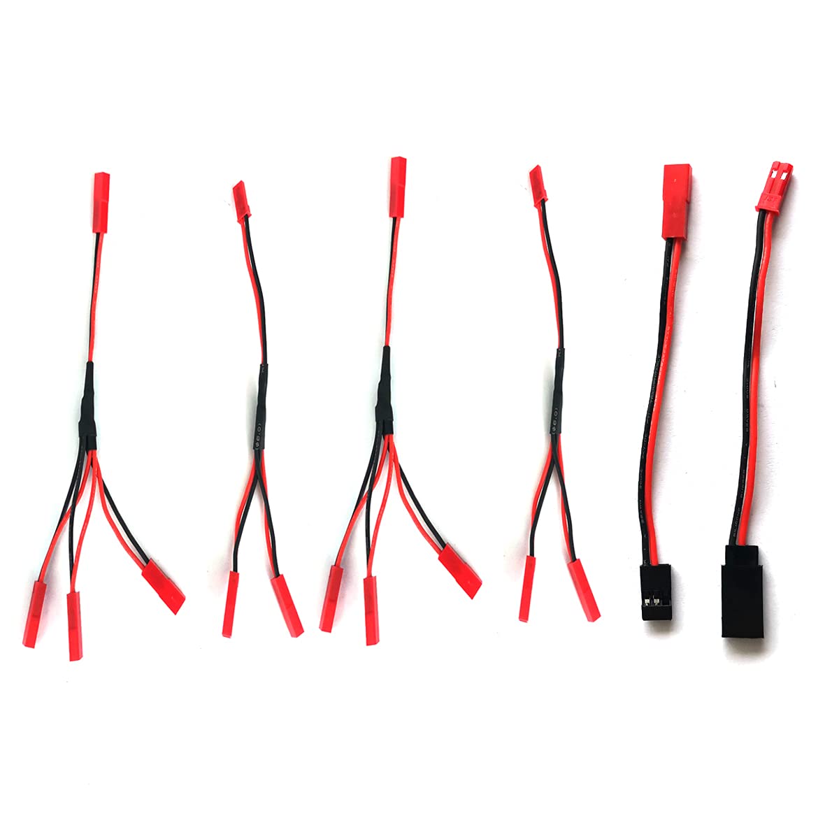 Traxxas Receiver 4PCS JST Y Splitter Cable Set - 15cm Traxxas TRX-4 RC Car  Fan & Light Harness RC Fan Light Connectors