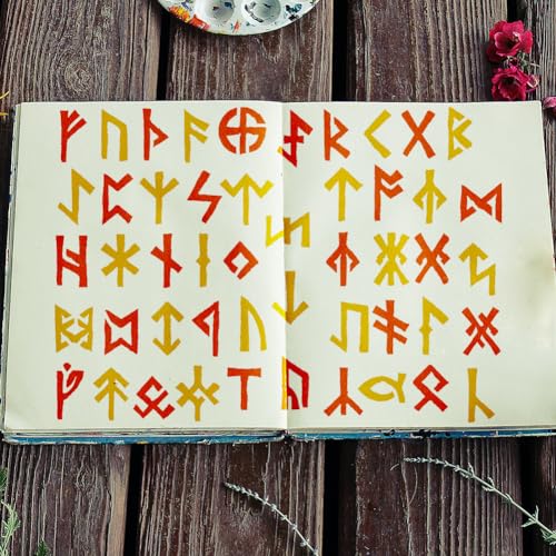 FINGERINSPIRE Estêncil de pintura de runas viking, 21 x 29,7 cm, reutilizável, com tema viking, padr