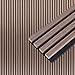 NeatiEase Wood Wall Panels, 9 Feet Acoustic Slat Wall Panels for Interior Wall Decor and Noise Reduction, Decorative Slat Wall Paneling, Smoked Oak, 4-Piece
