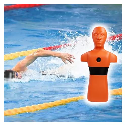 MZZKFC Water Rescue Training Equipment, Water Rescue Simulator for Improve Swimming Skills & Drowning Experiment, Fire Training Drill Dummy with 3 Water Injection Holes(Orange)