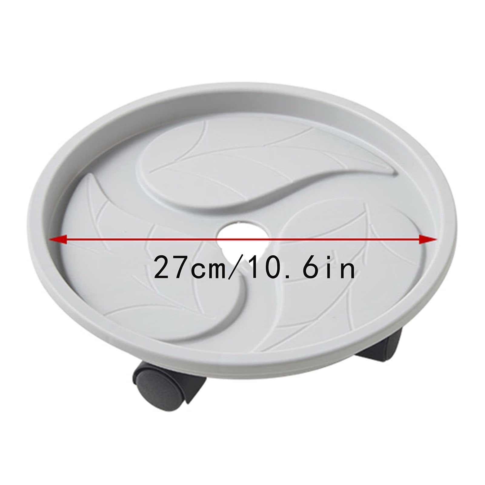 Dekoracyjna podstawa Sadzarka Wózek plastikowy Doniczkowy stojak z kołami Okrągły stojak na doniczkę na rolkach Dolly Holder na Wózek Sadzarka Koła Baza Bonsai (Size : Large)