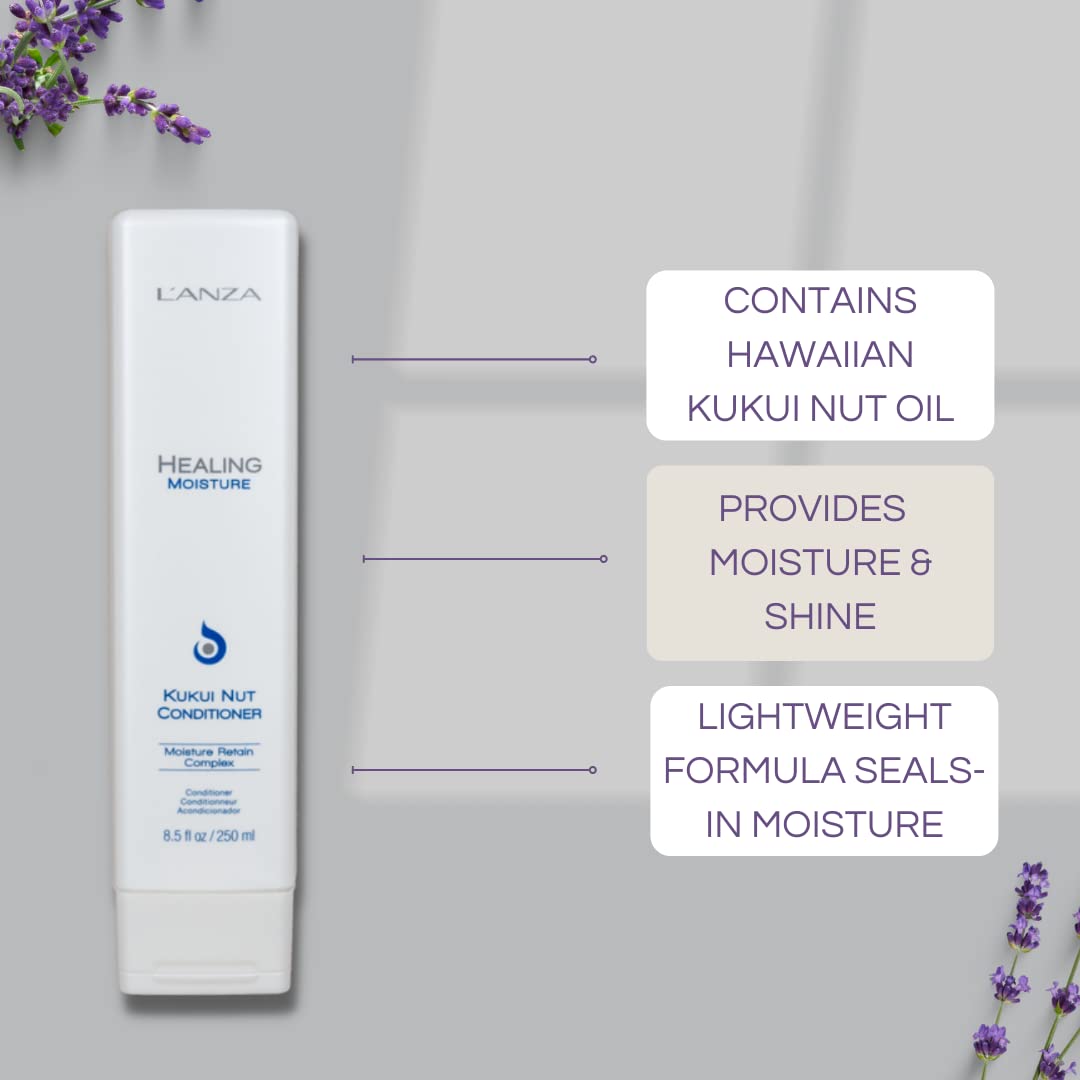 L'ANZA Conditioner mit pflegender Kukuinuss, Pflegespülung für perfektes, seidiges Haar, geeignet für alle Haartypen (1000 ml)