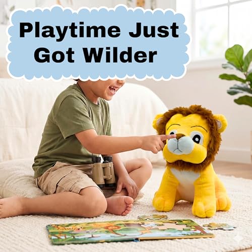 Image of Tickles Sitting Lion Soft Stuffed Plush Jungle Animal Toy for Kids Boys & Girls Birthday Gift (Size: 35 cm Color: Yellow)