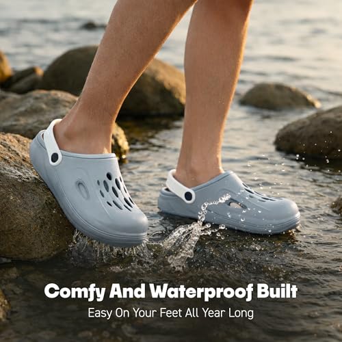 Image of Classic EVA Sports Clogs for Men & Women | Casual Lightweight Breathable Waterproof Anti-Skid Slip-On Clogs with Adjustable Back Strap | Comfortable Garden Walking Clogs Footwear | TCG-6004